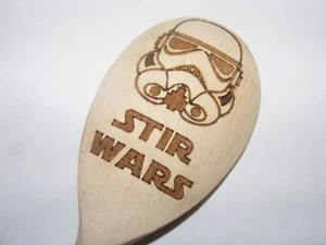 STAR WARS STAR TREK DOCTOR WHO STORMTROPPER DALEK BAKING WOODEN SPOON GIFT IDEA - Picture 1 of 35