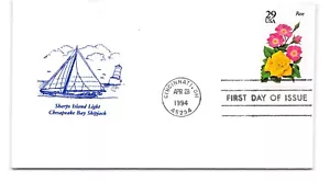 1994 Sharps Island Light Chesapeake Bay Skipjack FDC - Scott #2833 - Bild 1 von 2