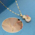 Alloy Lucky Bag Necklace Golden Jewelry Pendant Blessing Character Necklace