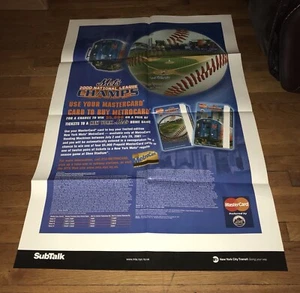 NY METS 2000 NL CHAMPS METROCARD NYCTA SUBWAY POSTER SUBWAY SERIES SHEA STADIUM - Picture 1 of 1