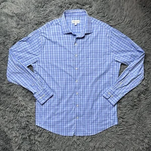 Peter Millar Summer Comfort Shirt Mens Large Tartan Plaid L/S Performance - Picture 1 of 7