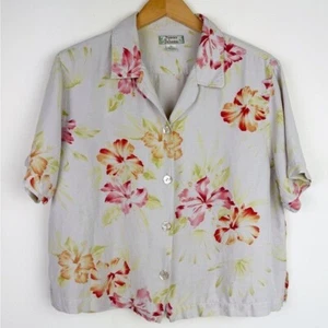 Tommy Bahama Tropical Floral Silk Blend Top - Picture 1 of 9