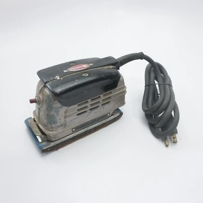 Lijadora eléctrica Sears Roebuck 120V 110.27131 acabado palma mediados de siglo MCM Foto 1 de 4