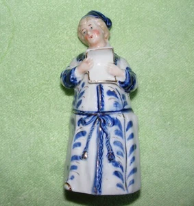 ** Antique German Porcelain Gentleman's Butler's Bell * Robe & Night Cap ** - Picture 1 of 7