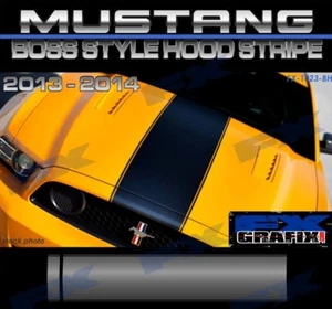 2013 Ford Mustang BOSS Style Hood Center Stripe Kit Dealer Quality Stripes - Picture 1 of 2