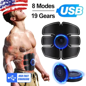 Abdominal Exercise Electric Muscle Stimulator Belt ABS Trainer Training 8 Modes  - Picture 1 of 8