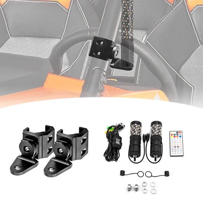 2x Soportes de luz LED látigo RGB grasa jaula Pro-Fit 0,7 pies para CF-MOTO UFORCE ZFORCE Foto 1 de 4