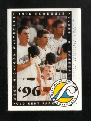 West Michigan Whitecaps 1996 Pocket Schedule Blue Cross Blue Shield Athletics - Image 1 of 2