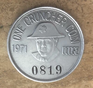 1971 DODGE Automotive Promotional Cruncher Coin: No. 0819; For Savings & Prizes - Picture 1 of 2