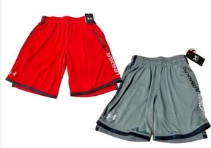 Under Armour Stunt 3.0 Boys Shorts NWT Sz Youth XS or L  Red or Gray  8" Inseam - Picture 1 of 16