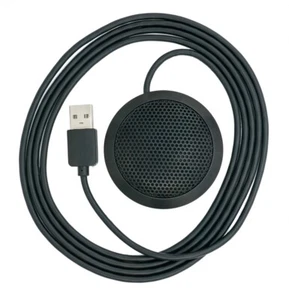 System-S Mikrofon USB 2.0 Anschluss mit 360° Aufnahmebereich in Schwarz für PC - Afbeelding 1 van 4