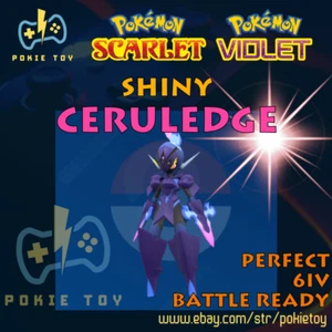 #167 SHINY CERULEDGE 6IV LV100 BATTLE READY | POKEMON SCARLET VIOLET - Picture 1 of 3