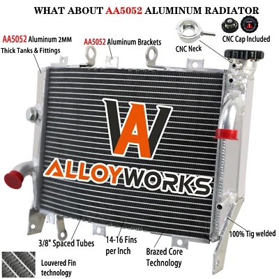 39061-0010 Aluminum Radiator fits 2003-04 KAWASAKI NINJA ZX636 ZX6R/ZX-6RR ZX600 - Image 1 of 4