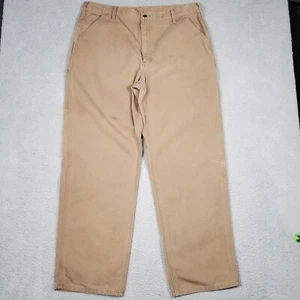 Carhartt Washed Duck Work Loose Fit Pants Mens 40x34 (Fits 40x32) Brown Dungaree - Picture 1 of 12