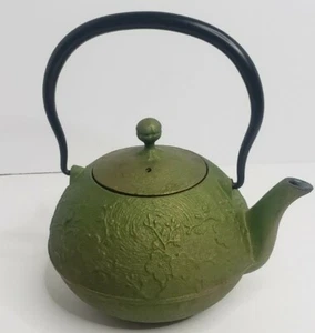 Teavana Green Cast Iron Kettle Teapot Made in Japan. Free Domestic Shipping! - Picture 1 of 8