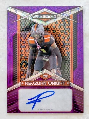 Rejzohn Wright 2023 Wild Card Alumination Purple Lazer Auto Autograph RC #4/50 - Image 1 of 2