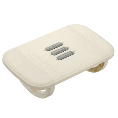 Foot Rest Stools Leg Rest Footrest with Roller Massager Office, White/Gray - image 1 of 4