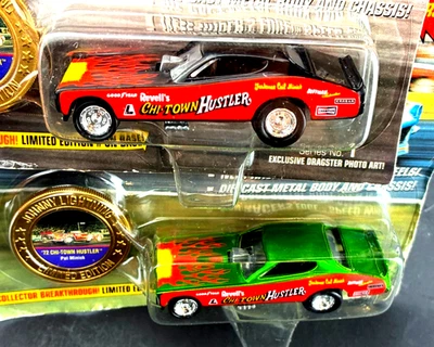Johnny Lightning x 2 1972 Hustler Black and Green 2 versions Chi Town Limited KK - Image 1 of 3