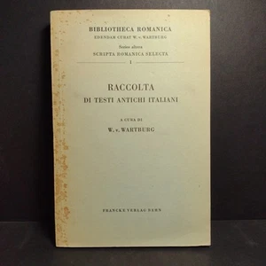 Raccolta Di Testi Antichi Italiani, W. v. Wartburg 1961 2nd Ed Italian Paperback - Picture 1 of 14