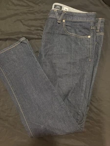 Volcom Men's Vorta Form Slim Straight Leg Dark Washed Denim Blue Jeans 38/33 - Picture 1 of 3