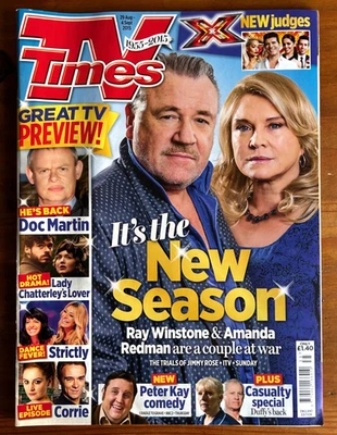 TV TIMES 29/8/2015 RAY WINSTONE Hairy Bikers JERRY HALL Cheryl Cole OLLY MURS - Image 1 of 4
