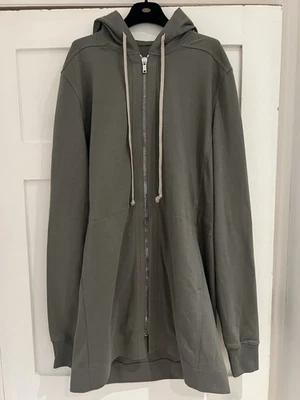 Moletom com capuz Rick Owens cinza Euca tamanho L SS17 unissex - Imagem 1 de 4