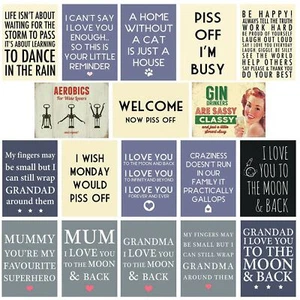 Mini Fridge Magnet Novelty Retro Vintage Sign Family Pets Sentiment Kitchen Gift - Bild 1 von 25