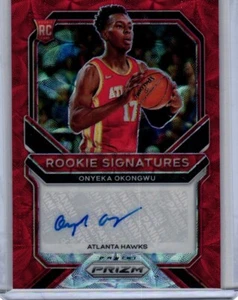 Panini Prizm Onyeka Okongwu Red Color Match ROOKIE Auto - Picture 1 of 2