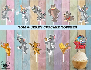 Tom & Jerry Cupcake Toppers - Picture 1 of 1