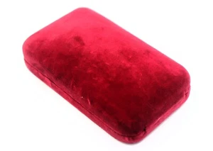 ANTIQUE 1940S VELVET JEWELLERY BOX FOR NECKLACE WITH PENDANT - Picture 1 of 5