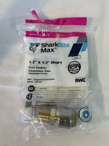 SharkBite Max 1/2 Zoll MNPT Adapter, Push to Connect Messing in.,  - Bild 1 von 4