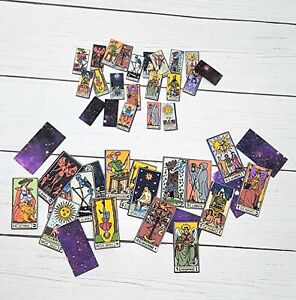Jeu de cartes de tarot miniature maison de poupée échelle 1:12 ou 1:6 jeu 22 pièces arcanes majeurs