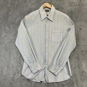 Dolce and Gabbana D&G Ittierre Shirt Mens Size 40/54 Large Blue White Stripe - Picture 1 of 8