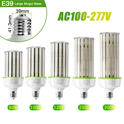 80-300W LED Corn Lights Bulb Chip E39 Base 5000K 6000K Warehouse Corn Bulb Lamp - Image 1 of 4