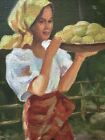 Filipino Painting of a Woman Selling