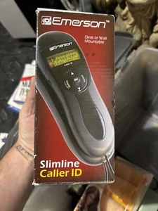 Emerson Slimline Caller ID Duży przycisk Klawiatura Przewodowy Czarny Telefon NOWY - Zdjęcie 1 z 6