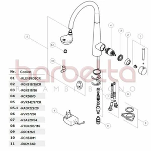 RICAMBIO LEVA MISCELATORE SERIE LUCE CROMO NOBILI RLE189/38CR - Foto 1 di 1