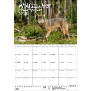 Wolfszauber Planer DIN A2 Kalender für 2025 Wolf und Wölfe - Seelenzauber - Bild 1 von 1
