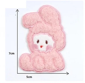 2 PCS Pink Bunny Applique DIY Sewing Crafts Decorations, Baby Clothes - Picture 1 of 1