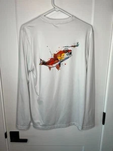 Camisa de pesca con mosca Patagonia Performance estampado de peces rojos talla pequeña - Imagen 1 de 3