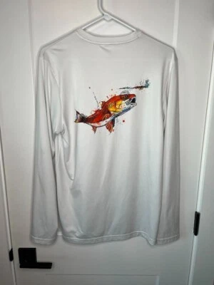 Camisa de pesca con mosca Patagonia Performance estampado de peces rojos talla pequeña Foto 1 de 3