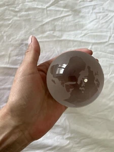 Art Glass Globe World Paperweight Clear Frosted | Collectible - Picture 1 of 6