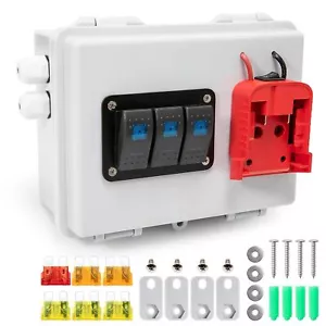 Power Distribution Box with Battery Adapter Fit for MilWaukee 18V Battery - Picture 1 of 6