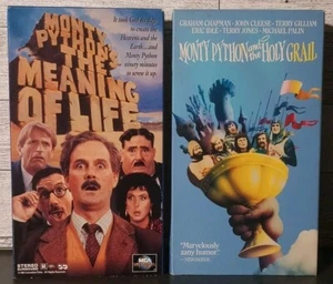 Monty Python - 2 VHS LOT The Meaning Of Life And Monty Python And The Holy Grail - Picture 1 of 6