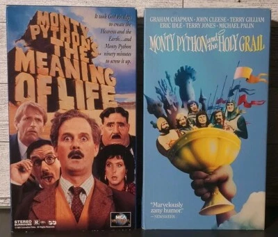 Monty Python - 2 VHS LOT The Meaning Of Life And Monty Python And The Holy Grail - Image 1 of 4
