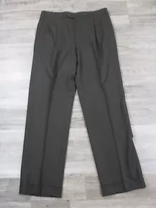 Zanella Pant Mens 36X31 Brown Pleated Wool Dress Slacks Platinum - Picture 1 of 14