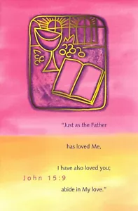 Religiöse WEIHNACHTSKARTE, Bibel, Wein, rosa, von American Greetings + Umschlag - Bild 1 von 4