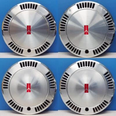 1985-1989 Oldsmobile Calais # 4100 13" Hubcaps / Wheel Covers # 22520947 SET/4 - Image 1 of 4