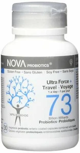 NOVA PROBIOTICS Multi-Strain ULTRA STRENGTH & TRAVEL 73 Billion Probiotics  - Picture 1 of 6
