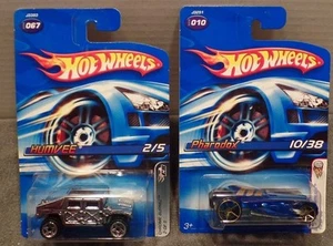 Mattel Hot Wheels 2006 2 -2B #2 Humvee plateado y #10 azul Pharodox nuevo - Imagen 1 de 7